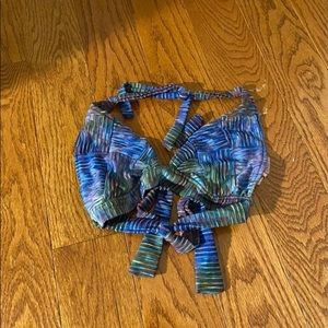 tie die pattern bikini top